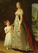 elisabeth vigee-lebrun Portrait of Caroline Murat with her daughter, Letizia oil on canvas
